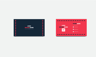Abstract Double Sided Creative & Horizontal Business Card Template Layout 