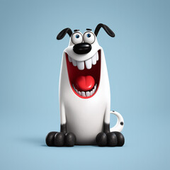Cartoon dog 3d render
