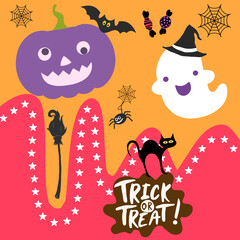 Trick or Treat in Halloween day wallpaper background