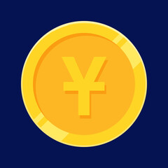 Yuan Gold Coin China Vector