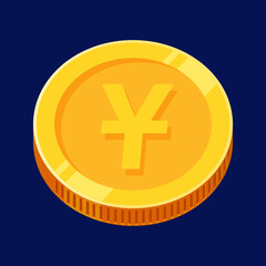 Yuan Gold Coin China Vector