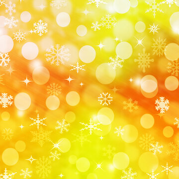 Merry Christmas and Happy New Year with snowflake seamless pattern on bokeh background