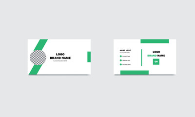 Unique & Modern Business Card Layout Design- Green Business Card Template 