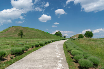 The tourism in Bulgaria - mound in a Sunny summer day