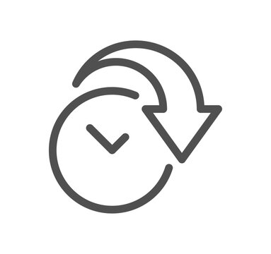 Time related icon outline and linear vector.