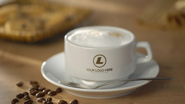 Coffee Cappuccino Mockup Logo Opener
