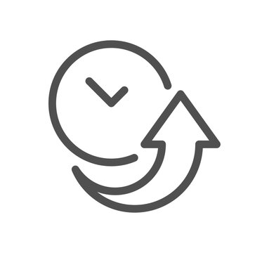 Time related icon outline and linear vector.