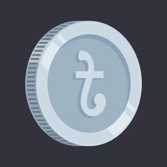 Obraz premium Taka Bangladesh Silver Coin Money Tin Vector