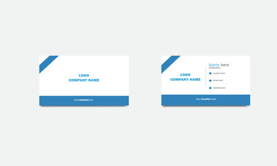 Simple & Clean Visiting Card Vector Design Template 