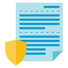 document security flat illustration