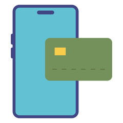 mobile banking flat illustration