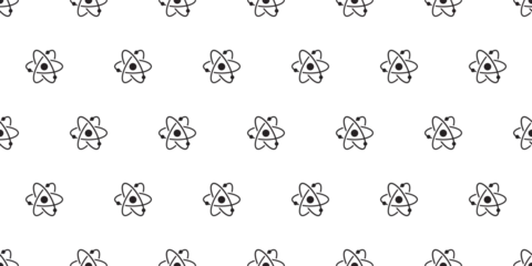 Fototapeten atom symbool seamless pattern © Sutana