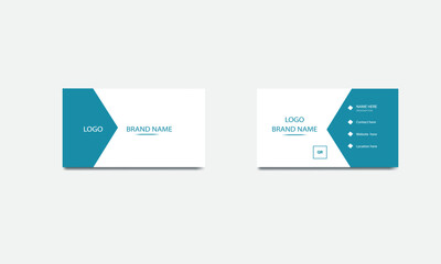 Simple Clean & Abstract Business Card Vector Template 
