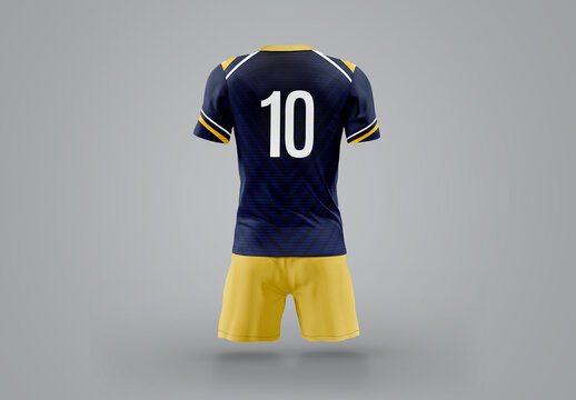 Uniform Soccer Mockup - Back View
