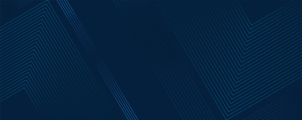 Dark blue background. Modern line stripes curve abstract presentation background. Luxury paper cut background. Abstract decoration, golden pattern, halftone gradients, 3d Vector illustration - obrazy, fototapety, plakaty