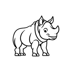 Obraz premium rhino sketch cartoon