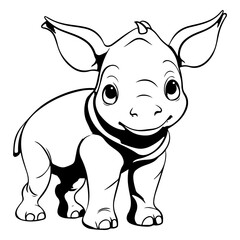 rhino sketch cartoon