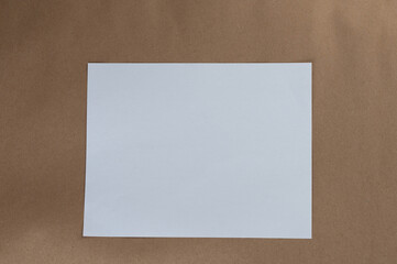 White paper rectangle sheet