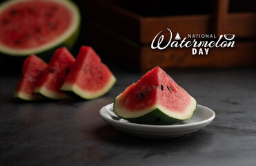 National watermelon day banner design