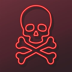 danger neon sign, modern glowing banner design, colorful modern design trends on black background. Vector illustration.