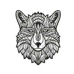 Vector of wolf on white background