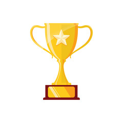 Vector of a gold winner trophy cup
