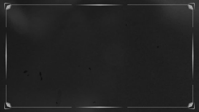 Silent film style with retro frame. A re-created film frame from the silent movies era with noise and film damage. Vintage.
