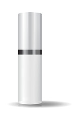 Bottles with spray, dispenser and dropper, cream jar, tube. Cosmetic package.