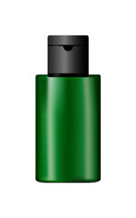 Bottles with spray, dispenser and dropper, cream jar, tube. Cosmetic package.