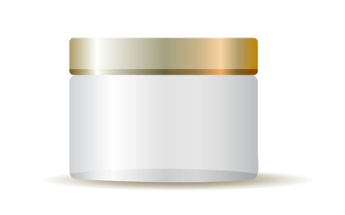 Bottles with spray, dispenser and dropper, cream jar, tube. Cosmetic package.