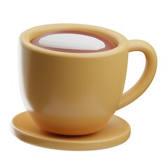 Coffee Shop Hot cup 3D Illustration