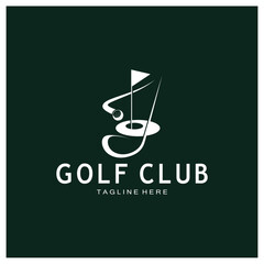 Golf ball logo, Golf design stick logo, logo for professional golf team, golf club, tournament, golf store business, golf course, event