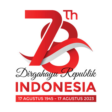 78th Indonesia independence day Logo. 17 August Celebration Indonesia Independence Day
