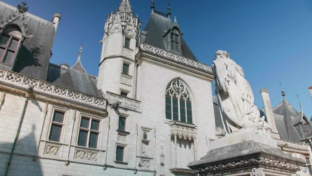 Close-up view of the Jacques Coeur statue in Bourges