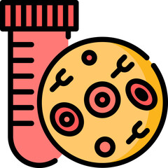 Obraz premium blood test color style icons