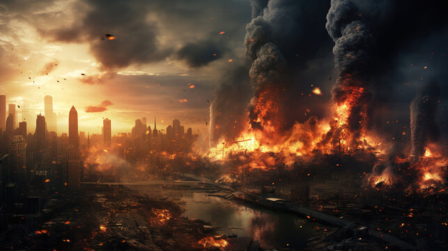 World War III, causing destruction and death, generative ai 