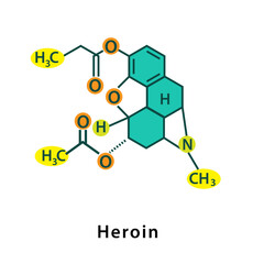 Structure formula flat style color logo illustration
