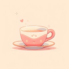 Cute Cup of Coffee Illustration