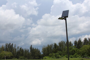 solar panel street light