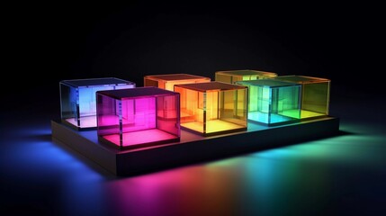 Multicolored bright squares