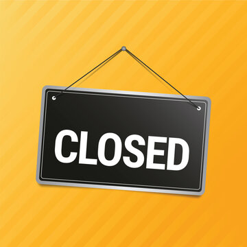 Registration Closed Signboard Vector Design