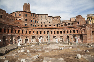 Obraz premium Foro di Trajano and torre delle Milizie at Roma - Italy.