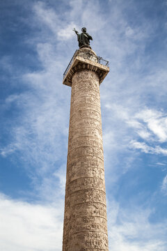 Foro di Trajano and torre delle Milizie at Roma - Italy.