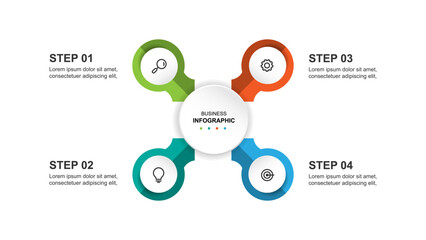 Infographic template vector element