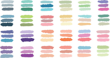 Vector. Colecci&oacute;n extendida: armon&iacute;as de color. Manchas color liso para dise&ntilde;o web, etiquetas y maquillaje.