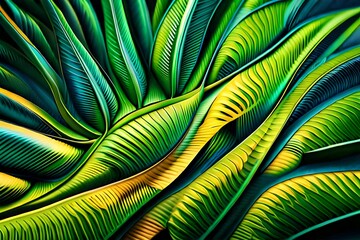 palm leaf background by AI generating