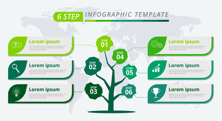 Tree pattern, infographic design, business concept.