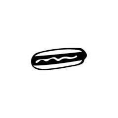 hot dog doodle illustration vector