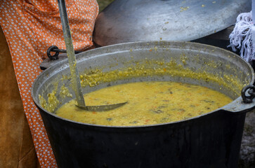 The kulish is an age-old Ukrainian dish popularized by Zaporizhian Cossacks made of millet, salo, potatoes and onions cooked over an open fire