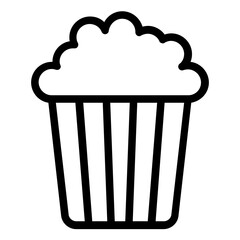 pop corn icon outline